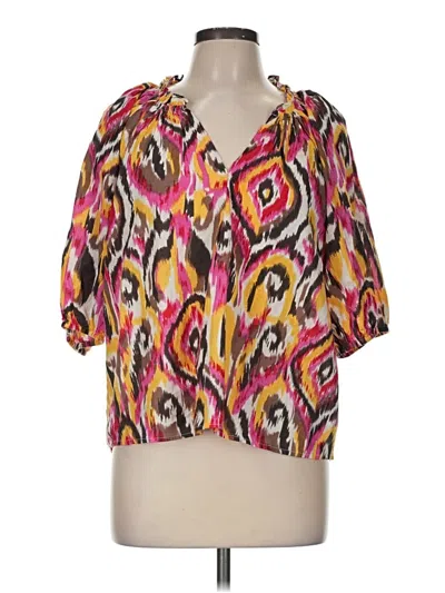 Dylan Short Sleeve Blouse In Pink