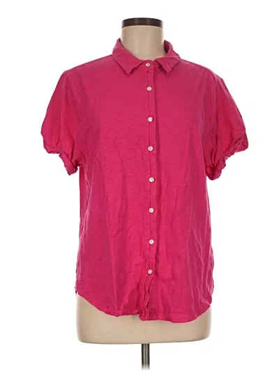 Pre-owned Dylan Short Sleeve Blouse In Pink