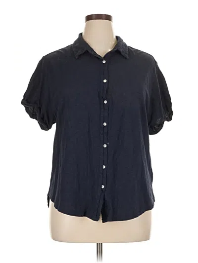 Pre-owned Dylan Short Sleeve Button Down Shirt In Black