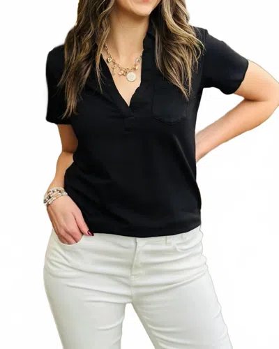 Dylan Short Sleeve Polo In Black