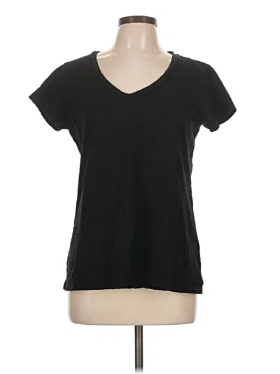 Pre-owned Dylan Short Sleeve Top Black V-neck Tops