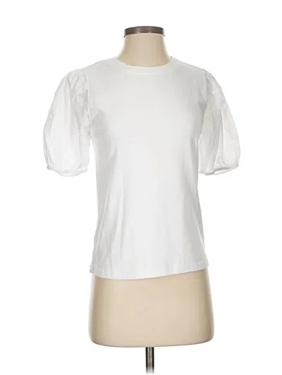 Dylan Short Sleeve Top White Crew Neck Tops