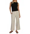Dylan Sienna Pants In Black Natural Stripe In Multi