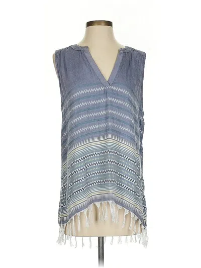 Pre-owned Dylan Sleeveless Blouse In Blue