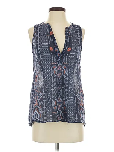Pre-owned Dylan Sleeveless Blouse In Blue