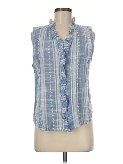 Pre-owned Dylan Sleeveless Blouse In Blue