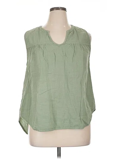 Pre-owned Dylan Sleeveless Blouse In Green