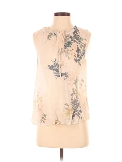 Pre-owned Dylan Sleeveless Blouse In White