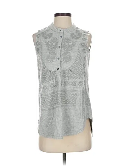 Pre-owned Dylan Sleeveless Button Down Shirt In Gray