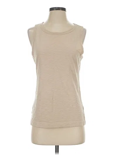 Pre-owned Dylan Sleeveless Top Tan Boatneck Tops