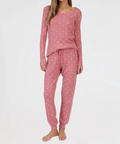 Dylan Star Thermal Pajamas In Pink