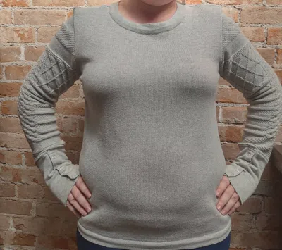 Dylan Stella Crewneck Sweater In Heather In Gray