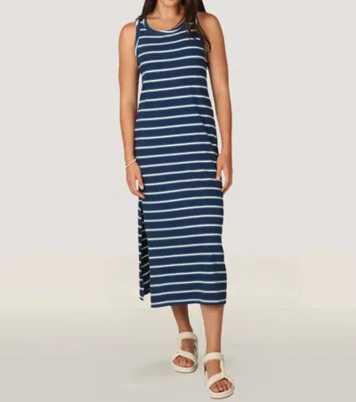Dylan Stripe Tank Dress In Indigo In Blue