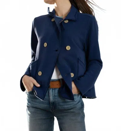 DYLAN SUTTON DOUBLE BREASTED BUTTON JACKET IN INDIGO