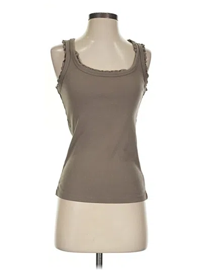 Pre-owned Dylan Tank Top Brown Sweetheart Neckline Tops