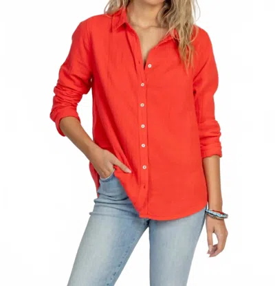 Dylan Taylor Shirt In Poppy Red