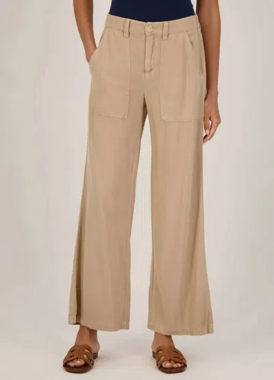 Dylan Women's Casey Wide Leg Pants In Khaki In Brown