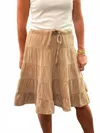 Dylan Women's Gauze Sophie Skirt In Khaki In Brown