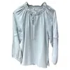 Dylan Women's Isabel Blouse In Chambray In Silver