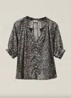 Dylan Women's Mia Blouse In Emerald In Multi