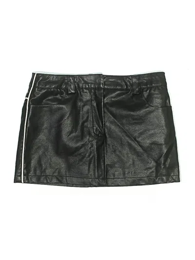 Pre-owned Dyln Faux Leather Skirt In Black