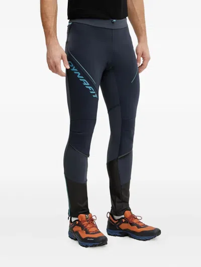 Dynafit Panelled Zip-detail Leggings In Blue