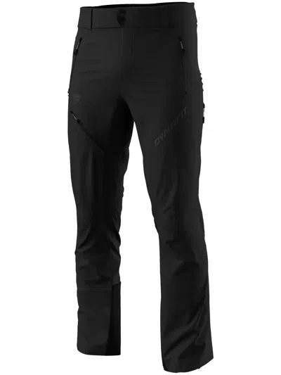 Dynafit Fitted Matte Black Casual Pants With Multi-pocket Design