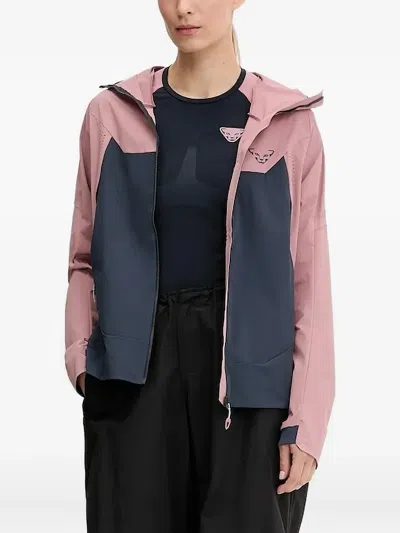 Dynafit Hooded Colour-block Jacket In Pink