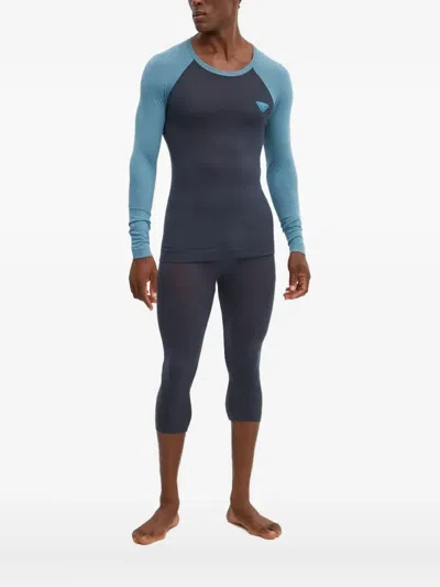 Dynafit Raglan-sleeve Baselayer Top In Blue