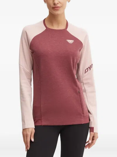 Dynafit Tow-toned Long-sleeve Sweatshirt In Pink