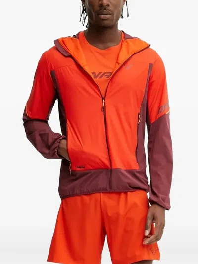 Dynafit Traverse Hooded Two-tone Performance Jacket In Orange