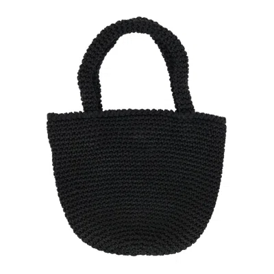 Dynamic Asia Women's Mini Crochet Tote Handbag In Black