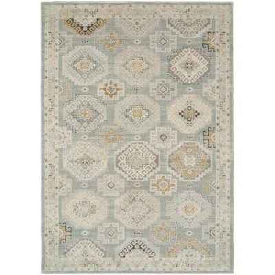Dynamic Rugs Annalise 7607-581 Blue/beige/cream In Blue;beige;cream