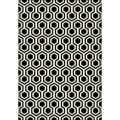 Dynamic Rugs Trend Black Geometric Area Rug