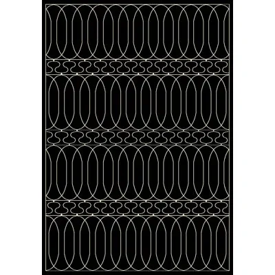 Dynamic Rugs Trend Black Geometric Area Rug