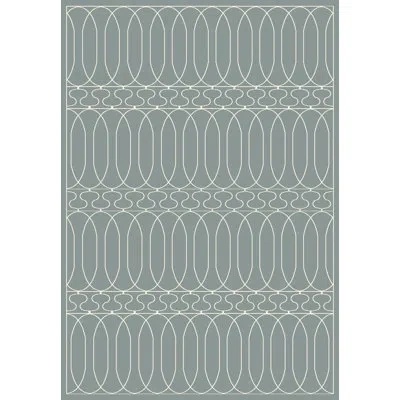 Dynamic Rugs Trend Geometric Blue Area Rug In Gray