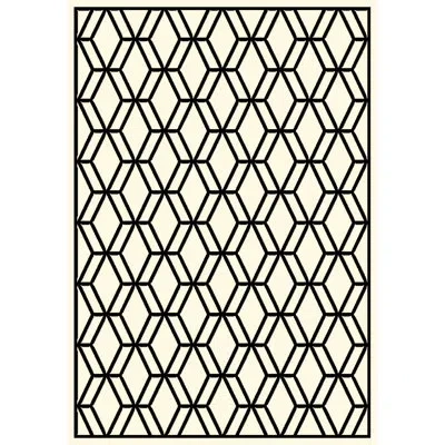 Dynamic Rugs Trend Geometric Ivory/black Area Rug In Ivory,black