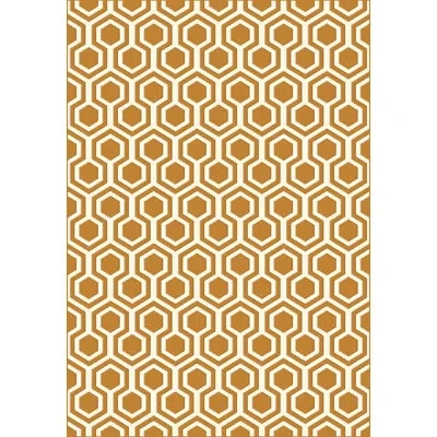 Dynamic Rugs Trend Geometric Orange/cream Area Rug In Orange,cream
