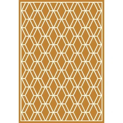 Dynamic Rugs Trend Geometric Orange/white Area Rug In Orange,white