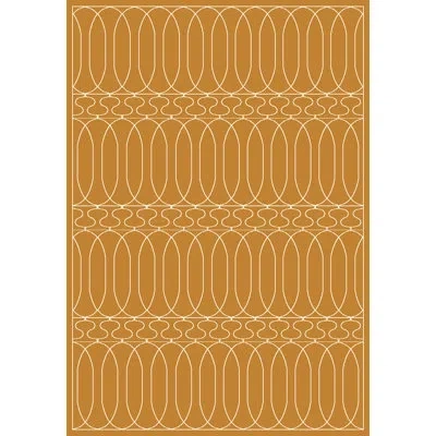 Dynamic Rugs Trend Orange Geometric Area Rug