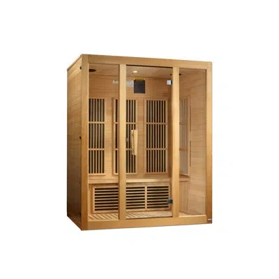 Dynamic Saunas Dynamic Bellevue 3-person Far Infrared Sauna With Bluetooth In Canadian Hemlock In Brown