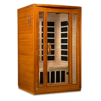 Dynamic Saunas Dynamic Hemlock 2-person Bluetooth Far Infrared Sauna In Canadian Hemlock Wood