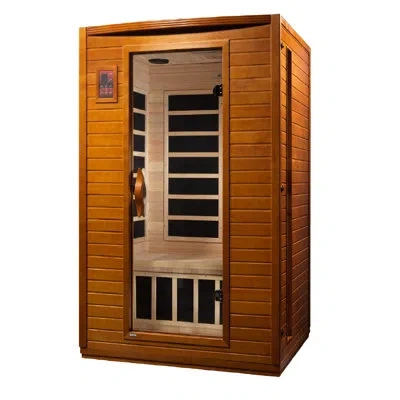 Dynamic Saunas Dynamic Infrared 2 - Person Indoor Bluetooth Compatible Far Infrared Sauna In Hemlock In Canadian Hemlock Wood;canadian Hemlock W