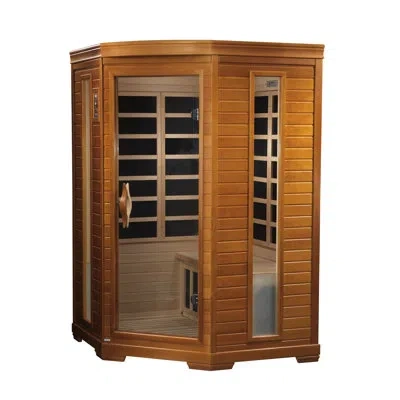 Dynamic Saunas Dynamic Infrared 2 - Person Indoor Bluetooth Compatible Far Infrared Sauna In Hemlock In Natural