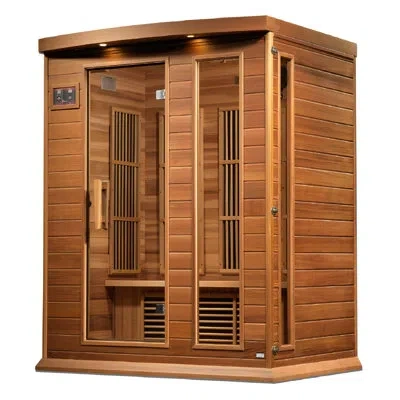 Dynamic Saunas Dynamic Infrared 3 - Person Indoor Bluetooth Compatible Far Infrared Sauna In Cedar In Canadian Red Cedar Wood
