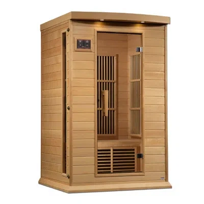 Dynamic Saunas Dynamic Infrared  2 - Person Indoor Bluetooth Compatible Far Infrared Sauna In Hemlock In Canadian Hemlock Wood;canadian Hemlock W