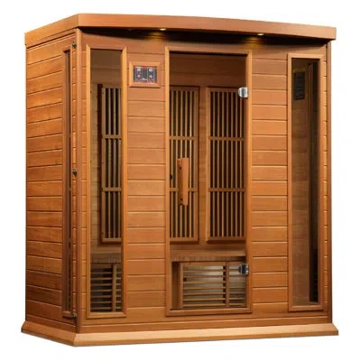 Dynamic Saunas Dynamic Infrared Saunas 4 - Person Indoor Bluetooth Compatible Far Infrared Sauna In Cedar In Canadian Red Cedar Wood
