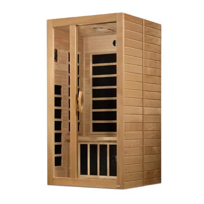 Dynamic Saunas Dynamic Infrared Single Person Indoor Bluetooth Compatible Far Infrared Sauna In Hemlock In Natural