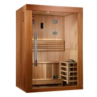 Dynamic Saunas Dynamic Infrared Sundsvall 2 - Person Indoor Bluetooth Compatible Traditional Steam Sauna In Cedar In Natural