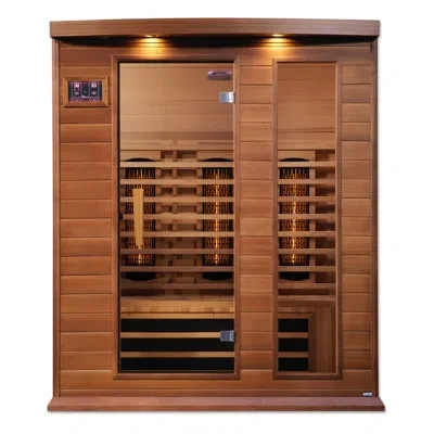 Dynamic Saunas Full Spectrum Carbon Canadian Cedar Maxxus 3 - Person Indoor Bluetooth Compatible Far Infrared Sauna